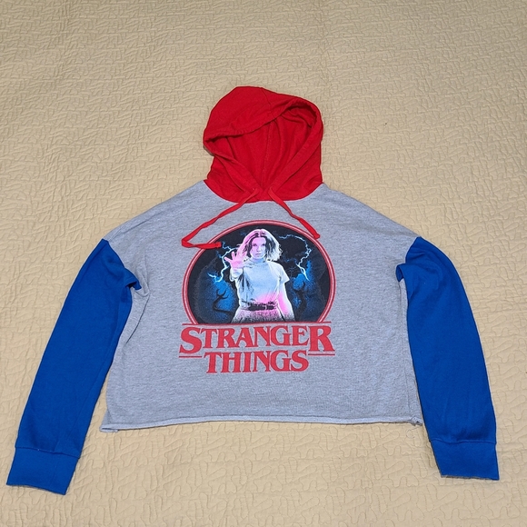 Stranger Things cropped hoodie size M - Picture 2 of 5